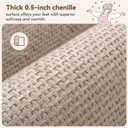 GRANNY SAYS Khaki Bathroom Toilet Rugs U Shaped, Soft Chenille Bathroom Mat, Absorbent Bath Mats 20" x 24", U-Shaped Small Bath Rugs Non Slip Washable, Quick Dry, Thin