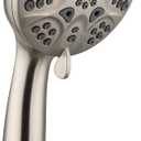 Westbrass HS6700-07 5" Round Thin 6-Function Adjustable Spray Hand Shower, Satin Nickel