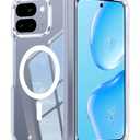 FNTCASE for Google Pixel 10-Pro-Fold Case: Magnetic Clear Military Grade Shockproof Anti Yellowing Slim Phone Cover, Protective Rugged Case for Pixel 10 Pro Fold, Clear