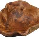 Creative Wood Bowl Root Carved Bowl Handmade Natural Real Wood Candy Serving Bowl (12"-14")
