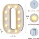 MUMUXI Marquee Light Up Letters | Large Light Up Numbers | Battery Powered and Bright with Every Letter of The Alphabet | for Wedding, Birthday, Party, Celebration, Christmas or Home Decoration (O)