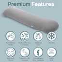 SleepCloud Weighted Body Pillow 6.5lbs - Weighted Pillow for Deeper Sleep (41" x 10") - Cooling Body Pillows for Adults, Full Body Pillow for Sleeping, Side Sleeper Body Pillow with Cover