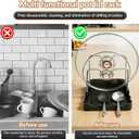 Kitchen Pot Lid Storage Rack, Pot-Lid Cutting Board Holder With Removable Drip Tray, Space-Saving Kitchen Pot Cover Organizer Stand for Countertop (1pc Black)