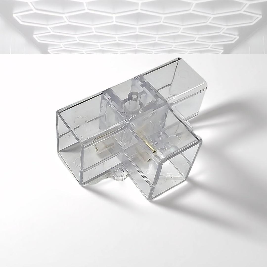 4pcs DIY Hexagonal LED Garage Light connectors, 5 Types of Honeycomb Light connectors, only for LED Garage Light Tubes (T Connector)