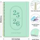 Planner 2025-2026, Academic Year Weekly and Monthly Calendar Planner, July 2025 - June 2026, Spiral Bound School Planning Tool, Perfect for Teacher, Student, Woman & Men - A4 (8.5" x 11"), Seafoam