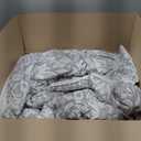 Sunshine Nicole Reversible Comforter Set, Brushed Microfiber Fabric with Embroidery for Front and Printed Microfiber Fabric for Reverse, 3 Pieces Grey White King