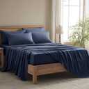 Queen Sheet Set - 6 Piece Sheets Queen Size Bed Set - Breathable & Cooling Hotel Luxury Bedding Set - Soft & Comfy Fully Elasticized 16" Deep Pocket Queen Sheets (Queen Navy Blue)