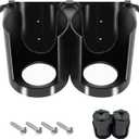 1 lb 16oz Propane Tank Holder Mount, Wall Mount, Double Tank Storage with lastic Straps for RV/Camper/Boat/Trailer/Van/Road Transport