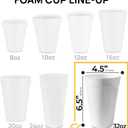 32 Oz Styrofoam Cups with Lids (25 Pack) Large Foam Cups for Hot and Cold Drinks, Insulated White Styrofoam Coffee Cups, Soda, Juice, Tea - Made in USA (EXP 09/30/26)