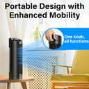 JRD 13" Tower Fan for Bedroom, 23ft/s Bladeless Desk Fan with 3 Speeds, 80 Degree Oscillating, Quiet Operation, Compact & Portable Table Fan for Bedroom Home Office Desktop