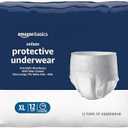4 x Amazon Basics Unisex Protective Underwear, Overnight Absorbency, Extra Large, 12 Count, (1 Pack of 12)