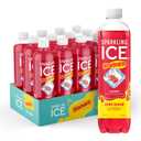 Sparkling Ice STARBURST Cherry, Zero Sugar Flavored Sparkling Water, with Vitamins and Antioxidants, Low Calorie Beverage, 17 fl oz Bottles (Pack of 12) (EXP 06/07/26)
