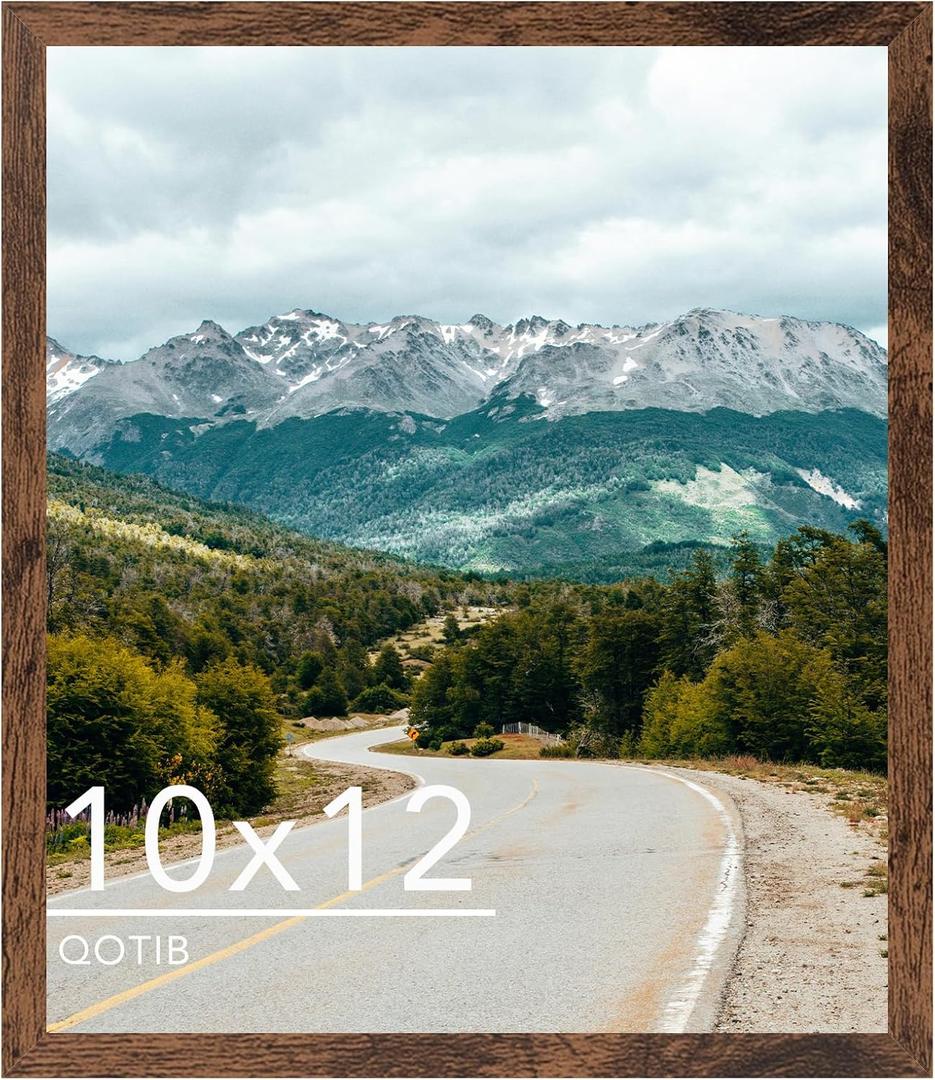 10x12 Picture Frame Deep Brown for Wall Hanging, Wood 10 x 12 Frame Photo Frame for Wall Horizontally or Vertically, Deep Brown, 1 Pack