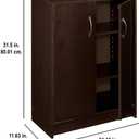 ClosetMaid 8925 Stackable 2-Door Organizer, Espresso