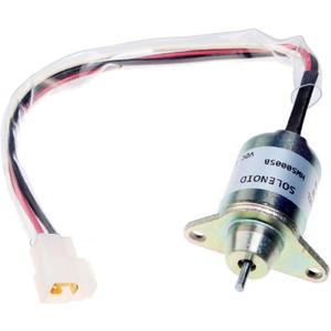 Fuel Shut Off Solenoid 12V M806808 119653-77950 Compatible with John Deere Tractor 2520 2305 2720 3005 4005 4010 4100 4110 4115 1023E 1025R Compatible with Yanmar 4TNV88
