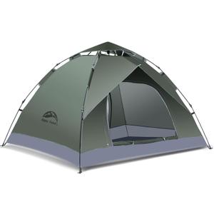 Happy Travel 4 Person Camping Tent, Instant Easy Pop Up Tents for Camping,Automatic Waterproof Family Camping Tent, Easy Set Up Tent,Portable Windproof Dome Tent for Camping Hiking & Traveling