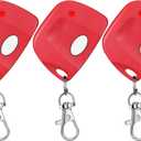 Kingdder 3 Pieces Gate Opener Remote Compatible with Multicode 300mhz 10 Dip Switch 3089 3060 3070 Garage Door Opener Remote Control with Keychain(Red, White)