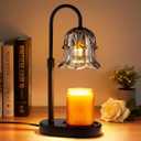 Candle Warmer Lamp Adjustable Timer Electric Gray Flower Shaped Wax Melting Lamp