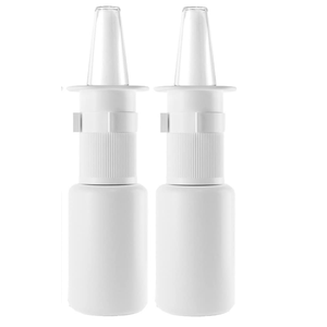 Jully 2-Pack 20ML Unique Mist Nasal Sprayer - Empty Refillable Pump Sprayer for Nose, Medical, Home Remedy, Saline. Improved Modern Design, Sturdy HDPE Plastic, Easy to Use Dosage Mechanism