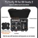 Case for DJI Avata 2 Drone Combo - Waterproof Hard Cases with Foam for Avatar 2 Fly More Combo/Goggles 3/RC Motion 3/FPV Remote Controller/Batteries, Fits for DJI Drone Accessories (Only Case)