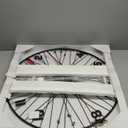 WHW Whole House Worlds Tour de France Bicycle Wheel Clock, Analog, Wall Mounted, Hand Crafted of Stainless Steel, Iron, Over 2 Ft Diameter (27.5 Inches) 1 AA Battery (Not Included)