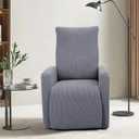 SearchI Recliner Chair Cover Jacquard Chair Covers 4 Piece, Small Recliners Sofa Slipcover for Home Theater Seating with Elastic Bottom, Recliner Protector with Pocket for Recliner, Light Gray