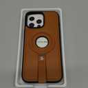 Butaiga for iPhone 16 Pro Max Leather Case with Stand, Anti-Slip Grip Ring, Fits for MagSafe (Brown, iPhone 16 Pro Max)