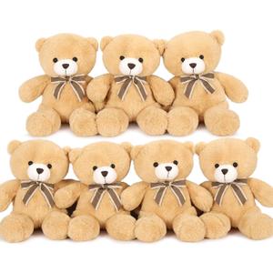 Tezituor Teddy Bears Stuffed Animal 7 Packs in Bulk, Small Teddy Bear Bulk 12" for Baby Shower Decorations, Stuffed Bear Plush Toy for Wedding Birthday Christmas Party Decorations