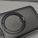 TORRAS 360 Magnetic Stand for iPhone 17 Case, [Rotatable Sturdy Kickstand][Fit for MagSafe][4X Mil-Grade Shockproof] Slim Translucent Phone Cover, Camera Button, Obsidian Black, Ostand O3 Fitness