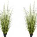 Artificial Plant 5ft(2pack) Tall Artificial Grass Plant,Faux Plants Indoor Home Decorative Artificial Plants & Flowers in Pot Fake Plant, House Plant Indoor