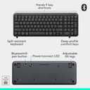 Logitech MK250 Bluetooth Wireless Mouse and Keyboard Combo: Fast & Easy Connectivity, Compact Wireless Keyboard, Ambidextrous Mouse, Durable Build - Windows/MacOS - Graphite