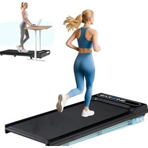BARWING 6.5MPH Walking Pad Treadmill Under Desk Walking Pad with Incline 330 lbs Mini Portable Walking Treadmill for Home Small Office with Remote Control Incline Walking pad Under Desk (lack)