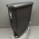 simplehuman 40 Liter / 10.6 Gallon Slim Kitchen Step Trash Can With Secure Slide Lock, Grey Plastic (Gray)