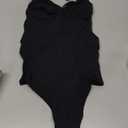 FeelinGirl Shapewear Bodysuit Tummy Control for Women Zip-Up Shapewear Thong Waist V Neck Body Shaper Going Out (Medium, Black)