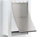 PetSafe Wall Entry Pet Door - Rust-Free Telescoping Frame - Easy Install for Interior & Exterior Walls 4 3/4" - 7" Thick - Medium - for Pets Up to 40 Lb