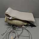 BOBOMOMO 25" Rustic Farmhouse Table Lamps Set of 2, Vintage Resin Nightstand Lamps with Fabric Shades, Retro Bedside Lamps for Bedroom, Living Room, Dining Room, Home Decoration (2 Pack Rotary Switch-Yellow)