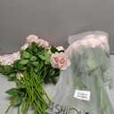 60 PCS Fake Dusty Pink Roses, Artificial Burgundy Flowers Bulk Realistic Silk Faux Rose with Stems for Wedding Decoration Anniversary Bridal Bouquet DIY Floral Arrangement Romantic Home Decor Gifts