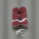 DECORA 6 Pieces Floral Pattern Round Wooden Rubber Stamp for Scrapbooking