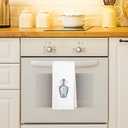 Chinoiserie Champagne Kitchen Towels - Blue and White Coquette Porcelain Champagne Dish Hand Tea Towels, Preppy Decorative Towel for Bathroom Kitchen, 16x24 Inch