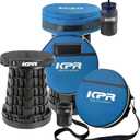 KPR 2025 Upgraded Collapsible Stool & 3IN1 Cushioned Carry Bag, Portable Telescopic Camping Chair, Adjustable Height Folding Step Stool Retractable Seat or Footrest for Outdoors & Indoor, Max 620lbs