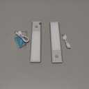 EZVALO Under Cabinet Lighting, 2400mAh Rechargeable Motion Sensor Light Indoor, 3 Color Temps, 5-Level Dimmable Magnetic Wireless Closet Lights for Kitchen, Pantry, Stairs (2 Pack) (8 inch, Silver)