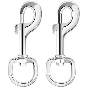 ERKOON Extra Large 4.23 Inch Swivel Eye Bolt Snap Hooks 220Lbs Load Capacity Zinc Alloy Single Ended Flag Clips Heavy Duty Trigger Bolt Hooks (2 Pack)