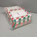 Leinuosen 120 Pcs Christmas Picture Frame Ornaments Bulk 5 x 7 Inch Xmas Photo Frames Holiday DIY Cardboard Frames with Stands Photo Crafts Frame for Xmas Presents Desktop Use(Stripe Theme)