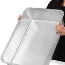 Kichwit Extra Large Stainless Steel Open Cat Litter Box with High Sides, Metal Litter Pan for Cat, 23.6 x 15.7 x 5.9 Inches