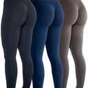 AUROLA Workout Leggings for Women Seamless Scrunch Tights Tummy Control Gym Fitness Girl Sport Active Yoga Pants XS