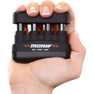 The Stress Ball for Adults (Medium) A Stress & Anxiety Relief Device - Comfortable Hand Exerciser - Stress Reliever & Hand Gripper - Black