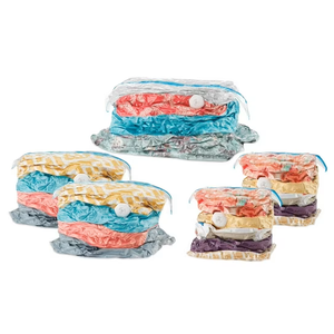 Whitmor Spacemaker Vacuum Cubes for Closet Organization - Set of 5 (2L,2XL,1 Jumbo)