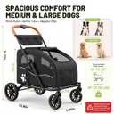 Dog Stroller for Large Dogs(up to 110lbs), Foldable Pet Stroller with Detachable & Collapsible Cabin, Dog Stroller for 2 Dogs or Multiple Cats, Spacious Dog Wagon for Large Dog & Medium Dog 20+ lbs