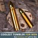 Funslive Gifts for Mens Funny - 34 oz Copper Bullet Tumblers Cup - Fishing Hunting Camping Mens Ideas - Gifts for men Who Have Everything - Mens Husband Him Stocking Stuffers 2026