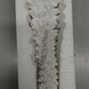 Juegoal Christmas Tree Table Decorations Set of 2, 9.5" White Glittered Xmas Pine Trees, Winter Snow Ornaments Tabletop Resin Trees Dinner Holiday Party Supplies Winter Mantle Shelf Centerpieces Decor